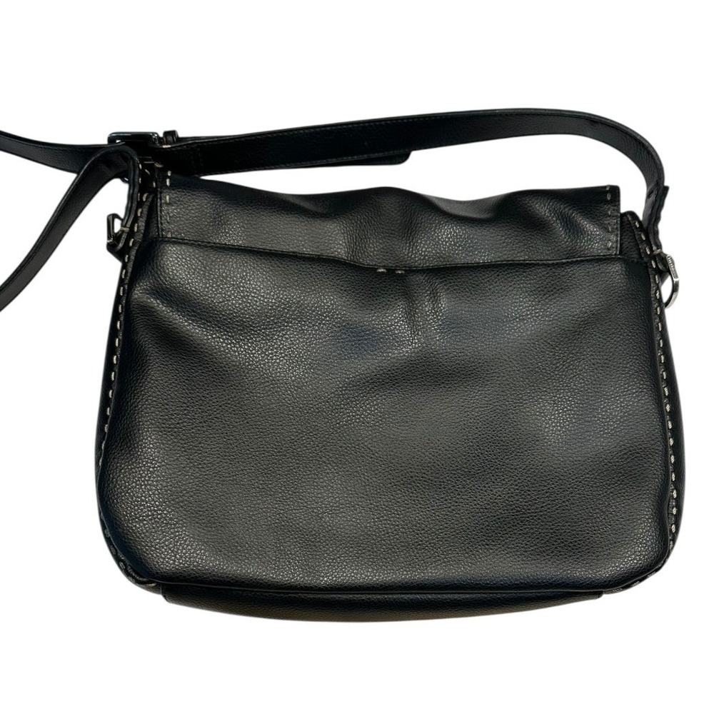 Liz Claiborne Black Crossbody Messenger Shoulder Bag Red Lining